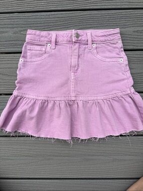 Cat & Jack Lilac Ruffle Denim Skirt
